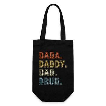 Dada Papa Bruh Father's Day Gift 2023 - Gift Bag for Bottles - black - Front