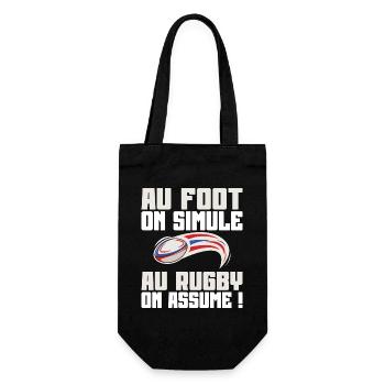 Au Rugby On Assume Humour Supporter De Rugby - Sac à bouteille - noir - Devant