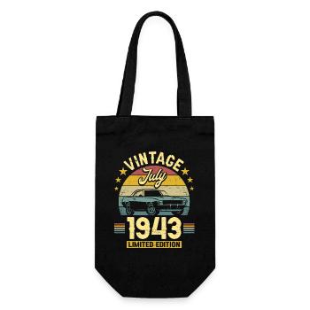 Birthday Party July 1943 80 years anniversary - Gift Bag for Bottles - black - Front