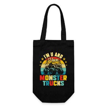 Monster Truck Car 11 Years Anniversary - Gift Bag for Bottles - black - Front