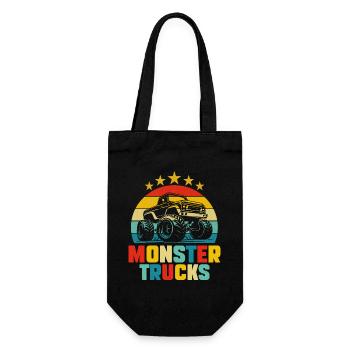 Car Monster Truck Birthday Boy Man - Gift Bag for Bottles - black - Front