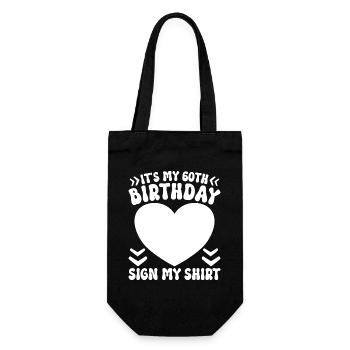 60th Anniversary Sign Woman Anniversary 60 Years - Gift Bag for Bottles - black - Front