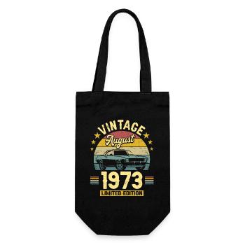 Birthday party August 1973 50 years anniversary - Gift Bag for Bottles - black - Front
