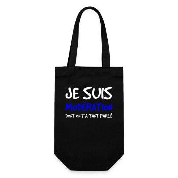 Je suis modération dont on t'a tant parlé - Sac à bouteille - noir - Devant