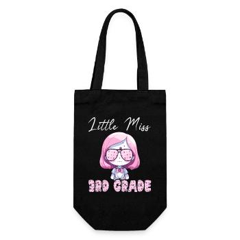 First day school class CE2 back to school girl - Gift Bag for Bottles - black - Front