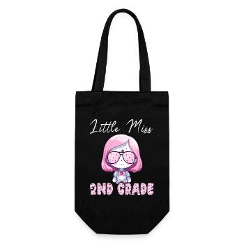 First day school class CE1 back to school girl - Gift Bag for Bottles - black - Front