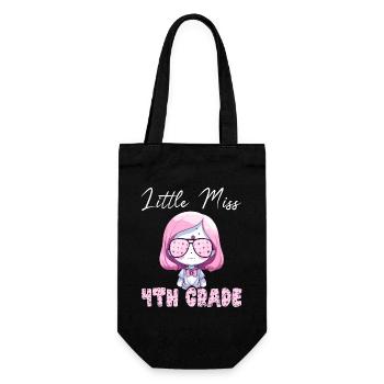 First day school class CM1 back to school girl - Gift Bag for Bottles - black - Front