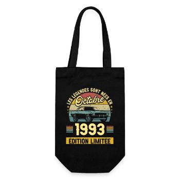 Legendes Nées En Octobre 1993 30ème Anniversaire - Sac à bouteille - noir - Devant