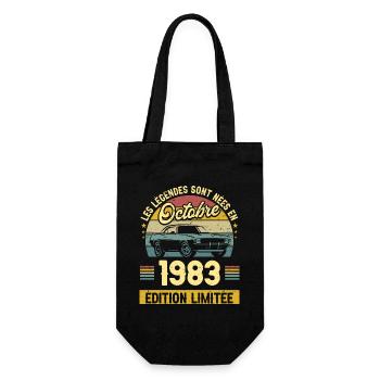 Legendes Nées En Octobre 1983 40ème Anniversaire - Sac à bouteille - noir - Devant