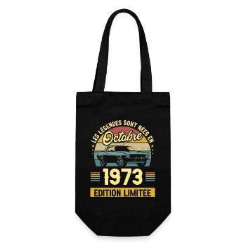 Legendes Nées En Octobre 1973 50ème Anniversaire - Sac à bouteille - noir - Devant