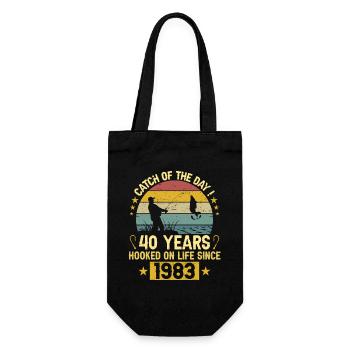 Anniversaire Pêcheur 1983 40 Ans Anniversaire - Sac à bouteille - noir - Devant