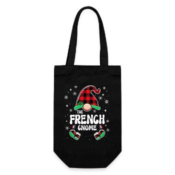 Christmas Family Gnome French - Gift Bag for Bottles - black - Front