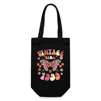Vintage Année 1999 Fête Anniversaire Femme 25 Ans - Sac à bouteille - noir - Devant
