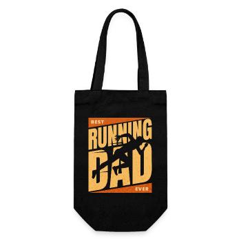 Dad Marathon Runner Best Dad Runner - Gift Bag for Bottles - black - Front
