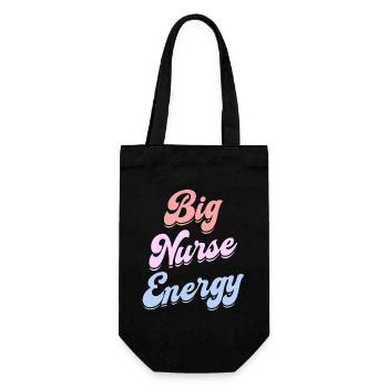 Energetic Nurse Female Nurse - Gift Bag for Bottles - black - Front