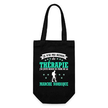 J Ai Juste Besoin de Marche Nordique Humour - Sac à bouteille - noir - Devant