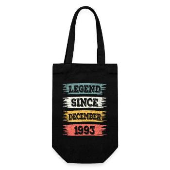 Legende 30 Jahre 1993 Dezember 30 Jahre Jubiläum - Geschenkbeutel für Flaschen - Schwarz - Vorne