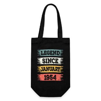 Legend 70 Years 1954 January 70 Years Anniversary - Gift Bag for Bottles - black - Front