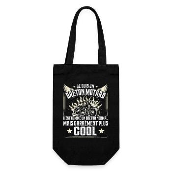 Carrément Plus Cool Breton Motard Cadeau Moto - Sac à bouteille - noir - Devant