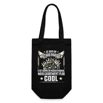 Carrément Plus Cool Motard Parisien Cadeau Moto - Sac à bouteille - noir - Devant