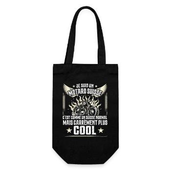 Carrément Plus Cool Motard Suisse Cadeau Moto - Sac à bouteille - noir - Devant
