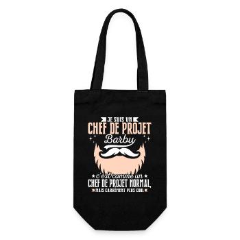 Barbe Humour Chef de Projet Barbu - Sac à bouteille - noir - Devant