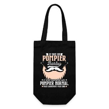 Barbe Humour Pompier Barbu - Sac à bouteille - noir - Devant