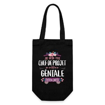 Édition Limitée Chef De Projet Géniale - Sac à bouteille - noir - Devant