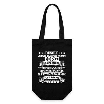 Déjà Pris Par Un Corgi Super Génial Chien - Sac à bouteille - noir - Devant