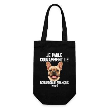 Parler Le Bouledogue Français Humour Chien - Sac à bouteille - noir - Devant