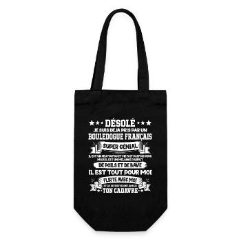 Pris Par Bouledogue Français Super Génial Chien - Sac à bouteille - noir - Devant