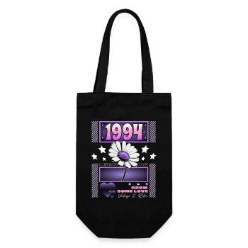 Retro Y2K Jahr 1994 Geburtstag Frau 30 Jahre - Geschenkbeutel für Flaschen - Schwarz - Vorne