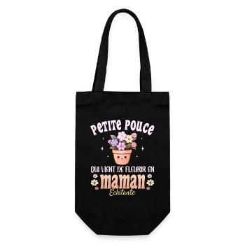Future Maman Fleurs Kawaii Annonce Maman 2024 - Sac à bouteille - noir - Devant