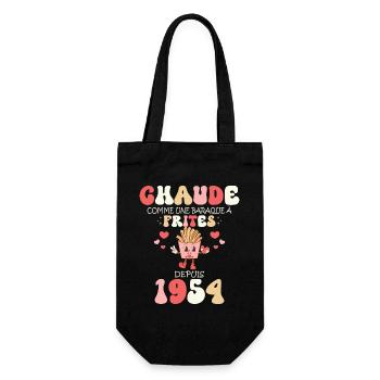 Baraque À Frites 1954 Femme Anniversaire 70 Ans - Sac à bouteille - noir - Devant