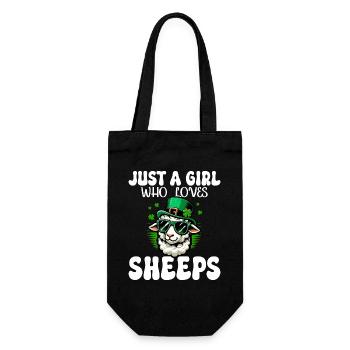 Fille Qui Adore Les Moutons Saint Patrick - Sac à bouteille - noir - Devant