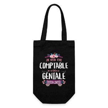 Femme Édition Limitée Comptable Géniale - Sac à bouteille - noir - Devant