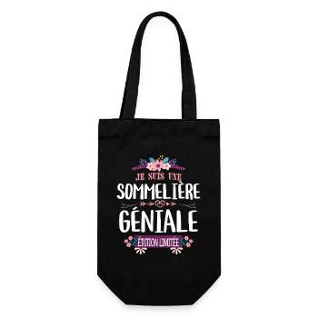 Femme Édition Limitée Sommelière Géniale - Sac à bouteille - noir - Devant