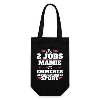 2 Jobs Mamie Et Petits Enfants Humour Mamie - Sac à bouteille - noir - Devant