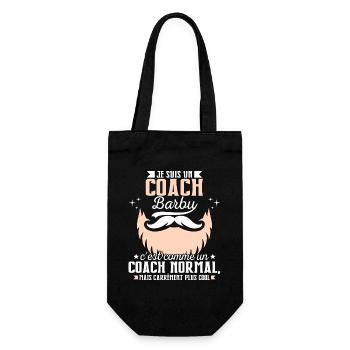 Barbe Humour Coach Barbu - Sac à bouteille - noir - Devant