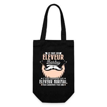 Barbe Humour Éleveur Barbu - Sac à bouteille - noir - Devant