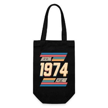 Original 1974 Geburtstag 50 Jahre Jubiläum - Geschenkbeutel für Flaschen - Schwarz - Vorne