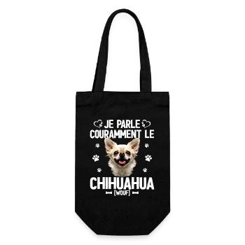 Parler Le Chihuahua Humour Chien - Sac à bouteille - noir - Devant
