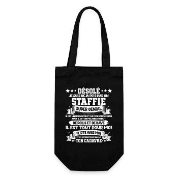 Pris Par Un Staffie Super Génial Chien - Sac à bouteille - noir - Devant