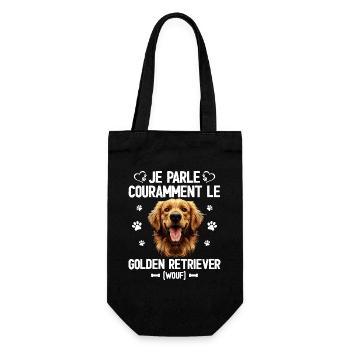 Parler Le Golden Retriever Cadeau Humour Chien - Sac à bouteille - noir - Devant