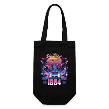 Synthwave Retro 60th Anniversary 1964 - Gift Bag for Bottles - black - Front
