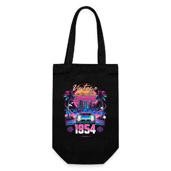 Synthwave Retro 70th Anniversary 1954 - Gift Bag for Bottles - black - Front