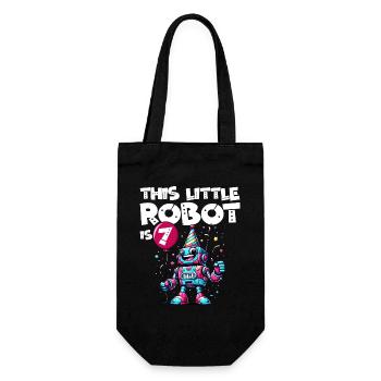 Robot 7eme Anniversaire Enfant 7 Ans - Sac à bouteille - noir - Devant
