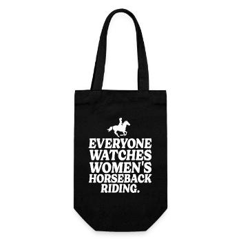 Retro Sport Women's Equestrian - Gift Bag for Bottles - black - Front