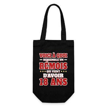 Supporter De Reims Anniversaire 18 Ans - Sac à bouteille - noir - Devant