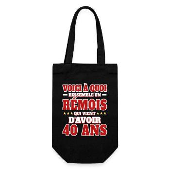 Supporter De Reims Anniversaire 40 Ans - Sac à bouteille - noir - Devant
